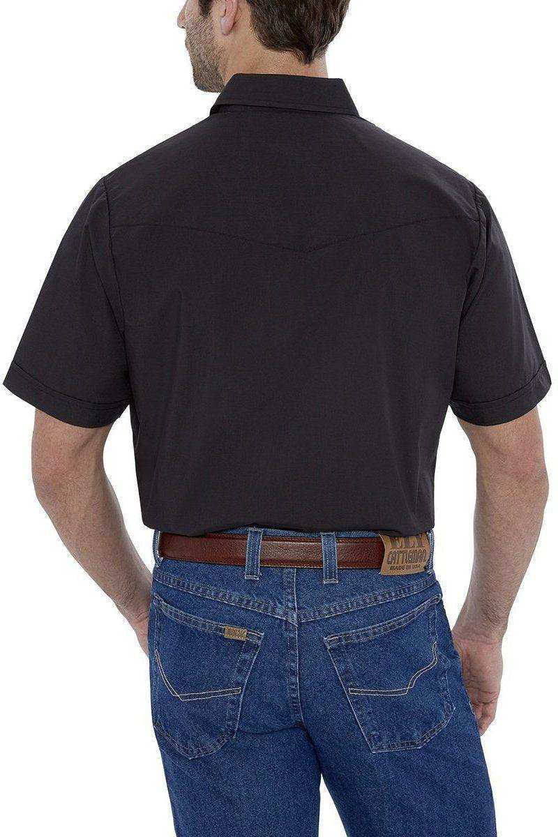 Ely Cattleman Mens S/S Black Solid Snap Shirt - Ely Cattleman - Flyclothing LLC