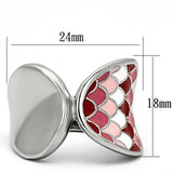 Alamode High polished (no plating) Stainless Steel Ring with Epoxy in Multi Color - Alamode