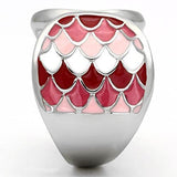 Alamode High polished (no plating) Stainless Steel Ring with Epoxy in Multi Color - Alamode